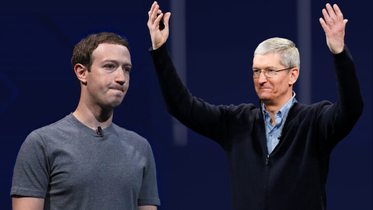 Mark Zuckerberg and Tim Cook