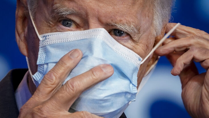 Joe Biden wearing a mask