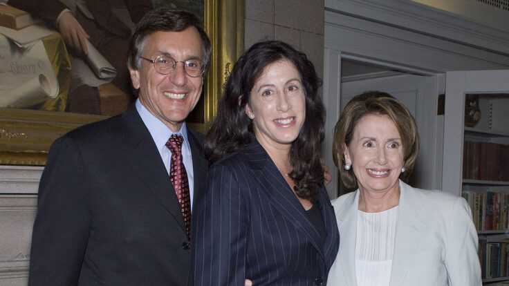 Christine Pelosi (center) with her parents