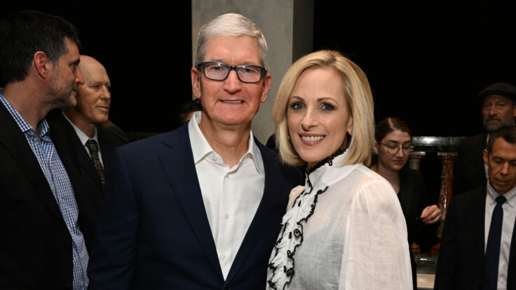 Tim Cook and Marlee Matlin