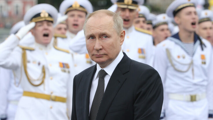 Russian President Putin Attends Navy Day Parade