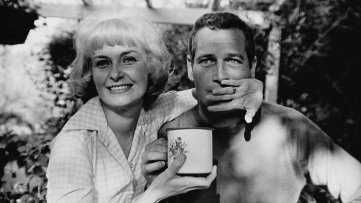 Paul Newman with his wife, actress Joanne Woodward.