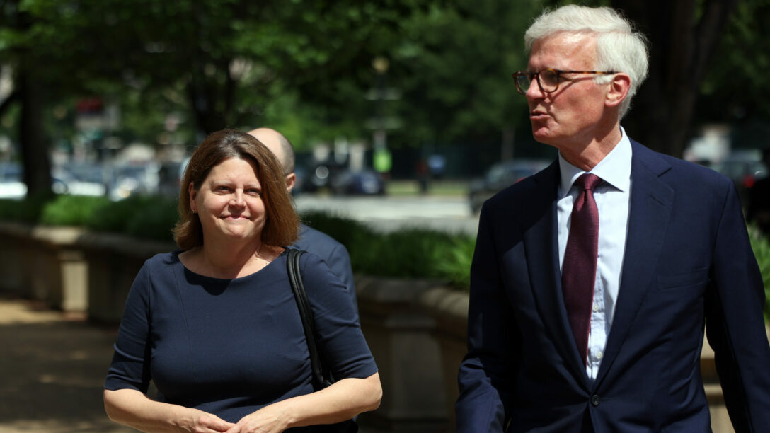 Washington Post executive editor Sally Buzbee and C.EO. and publisher Fred Ryan.