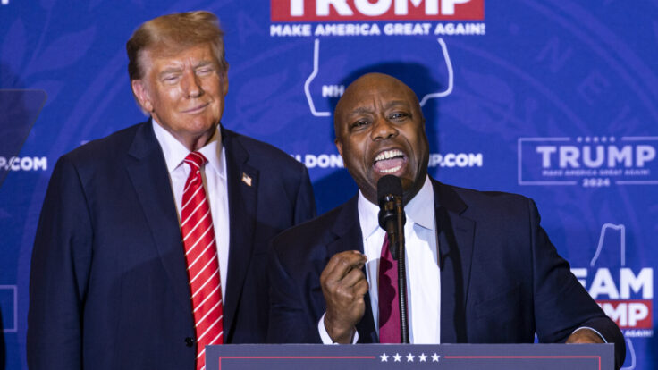 Tim Scott and Donald Trump