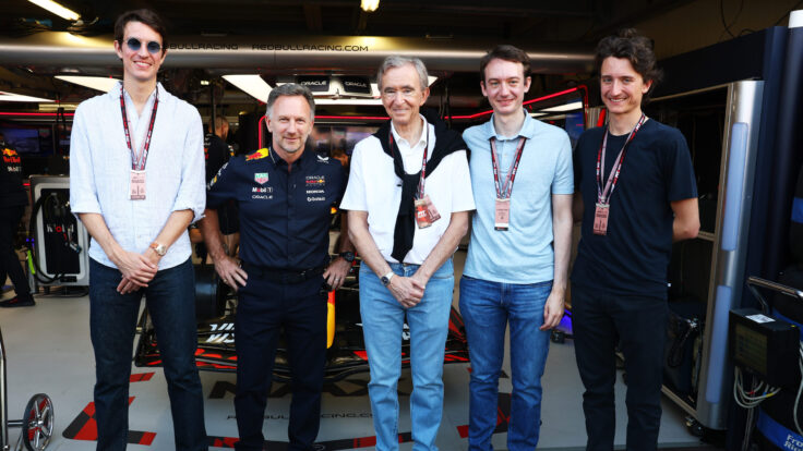 Christian Horner Bernard Arnault Frederic Arnault f1 grand prix