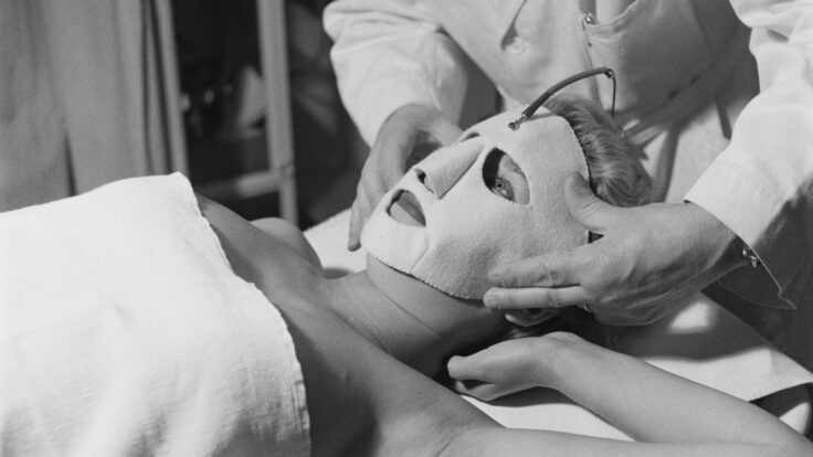 beautician facial exercise 1955