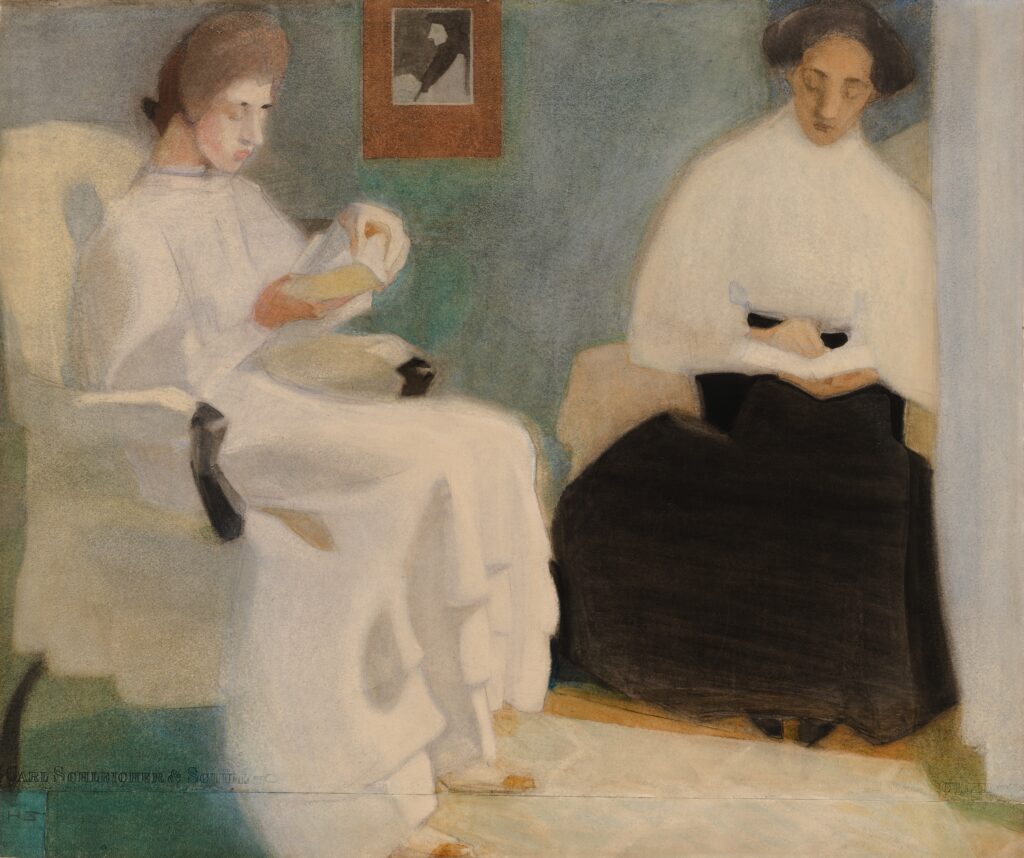 Helene Schjerfbeck girls reading
