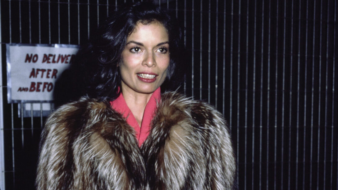 Bianca Jagger fur coat 1985